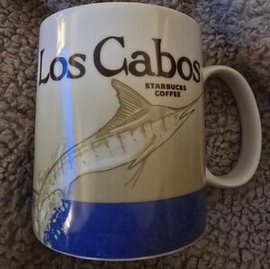 Starbucks Los Cabos Mug - Cream and Blue 2016
